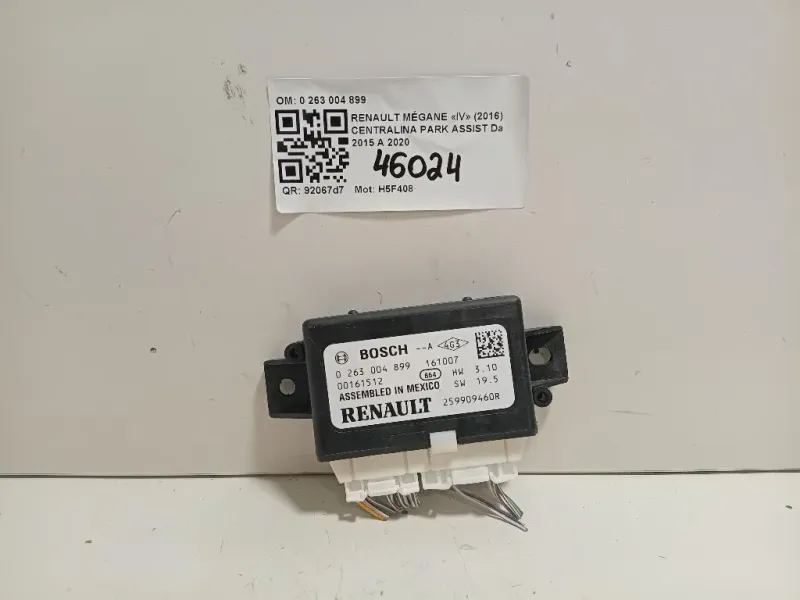 Centralina PARK Assist 0 263 004 899 Renault Mégane IV 2016
