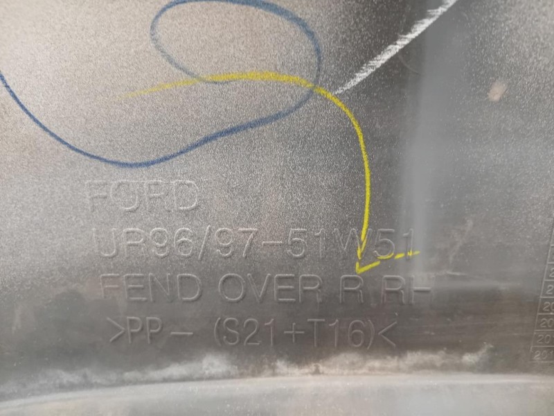 Modanatura Paracolpi Parafango POST DX JR96-51W51 Ford Ranger III 2009