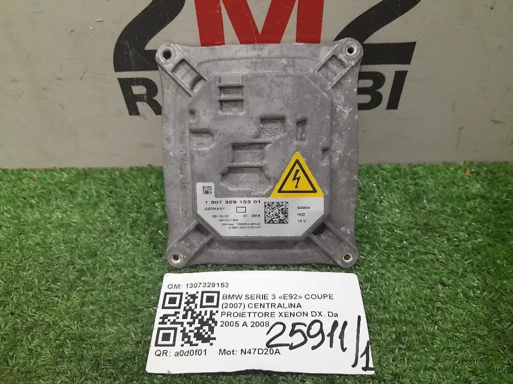 Centralina Proiettore Xenon DX 1307329153 Bmw Serie 3 E92 Coupe 2007