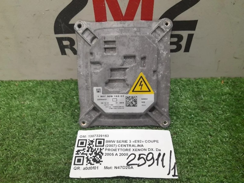 Centralina Proiettore Xenon DX 1307329153 Bmw Serie 3 E92 Coupe 2007