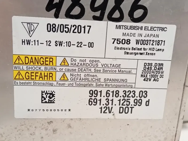 Centralina Proiettore Xenon DX 99161832303 Porsche Macan 2014