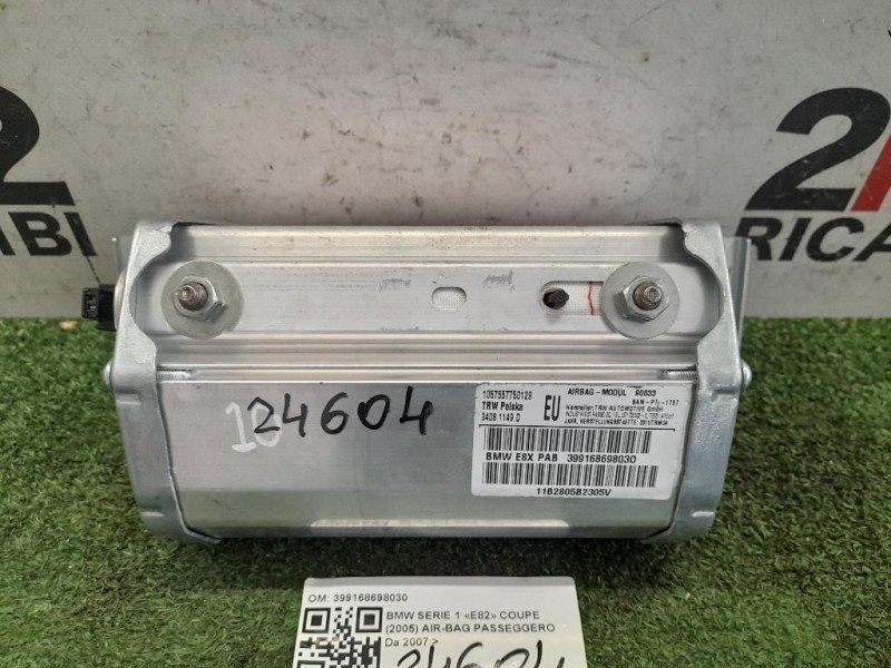 Air-bag Passeggero 399168698030 Bmw Serie 1 E82 Coupe 2005
