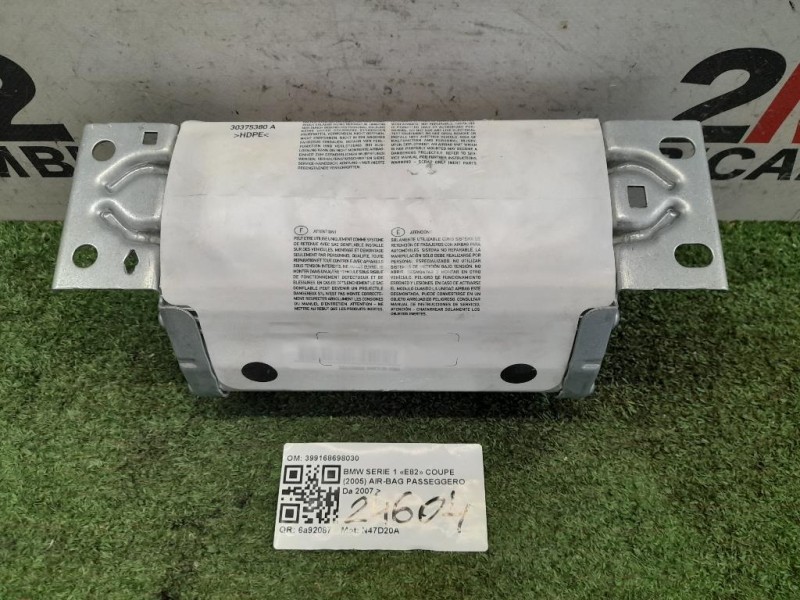 Air-bag Passeggero 399168698030 Bmw Serie 1 E82 Coupe 2005