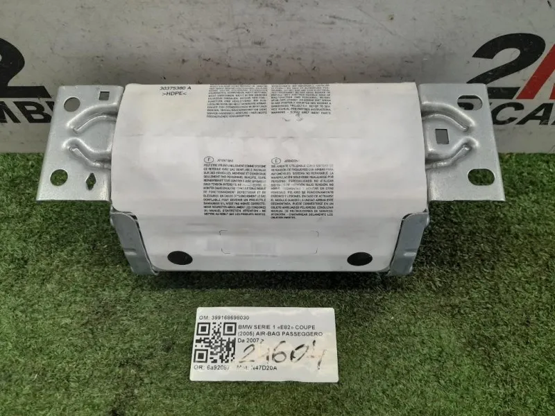 Air-bag Passeggero 399168698030 Bmw Serie 1 E82 Coupe 2005