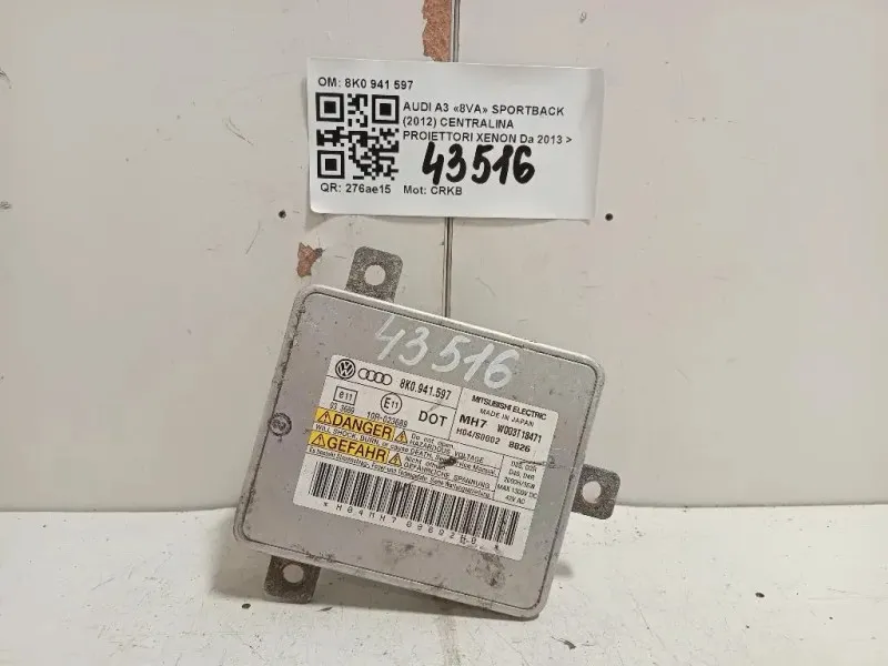 Centralina Proiettori Xenon 8K0 941 597 Audi A3 8VA Sportback 2012