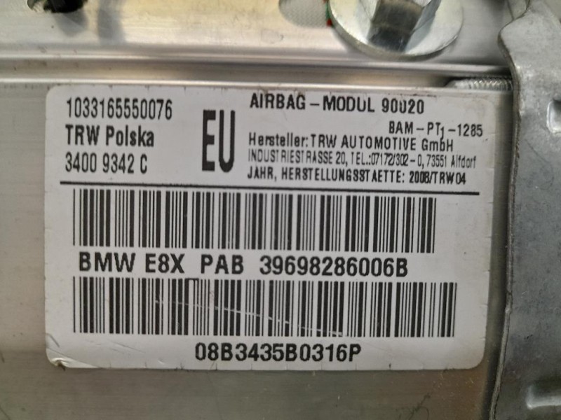 Air-bag Passeggero 39698286006B Bmw Serie 1 E87 Berlina 2005