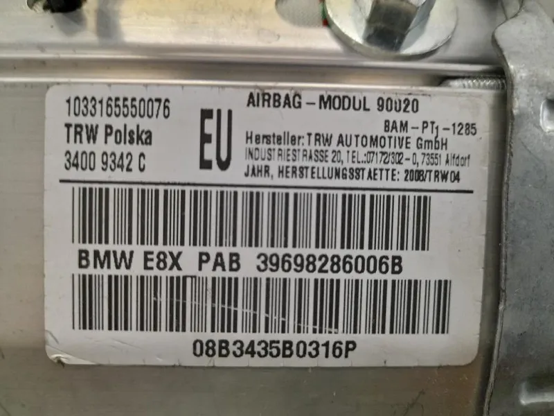 Air-bag Passeggero 39698286006B Bmw Serie 1 E87 Berlina 2005