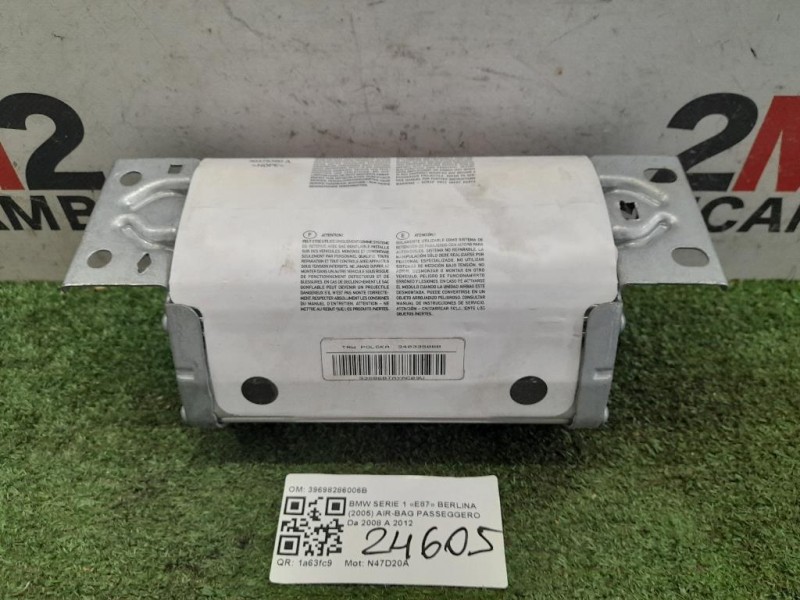 Air-bag Passeggero 39698286006B Bmw Serie 1 E87 Berlina 2005