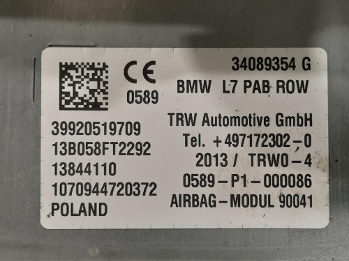 Air-bag Passeggero 30375380A Bmw Serie 1 E87 Berlina 2005