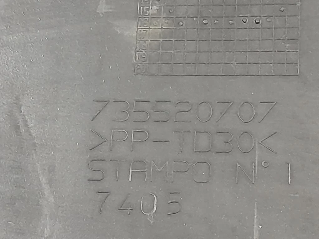 Modanatura Paracolpi Paraurti POST 1 PZ 735520707 Fiat Panda III 2012