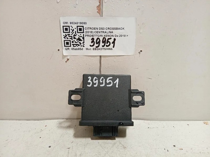 Centralina Proiettori Xenon 9824319080 Citroen DS3 Crossback 2018