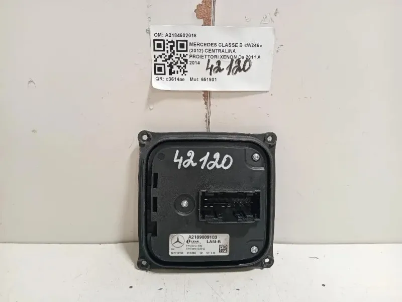 Centralina Proiettori Xenon A2184602018 Mercedes Classe B W246 2012
