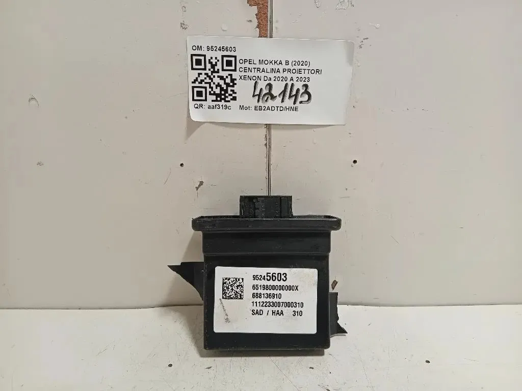 Centralina Proiettori Xenon 95245603 Opel Mokka B 2020