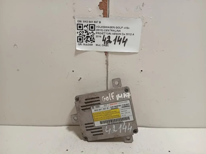 Centralina Proiettori Xenon 8K0941597B Volkswagen GOLF VII 2013