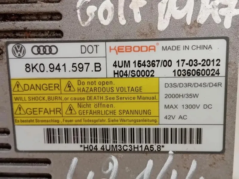 Centralina Proiettori Xenon 8K0941597B Volkswagen GOLF VII 2013