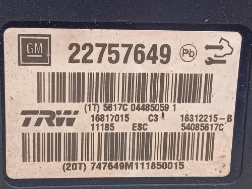 Pompa ABS ANT 22757649 Opel Insignia A 2009