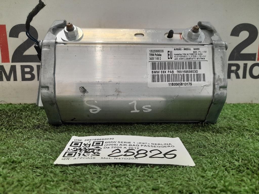 Air-bag Passeggero 399168698030 Bmw Serie 1 E87 Berlina 2005