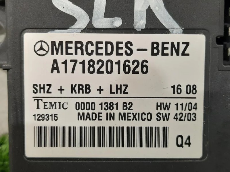 Centralina Regolazione Sedili ANT A1718201626 CENTRALINA SEDILI Mercedes Classe SLK R171 2008