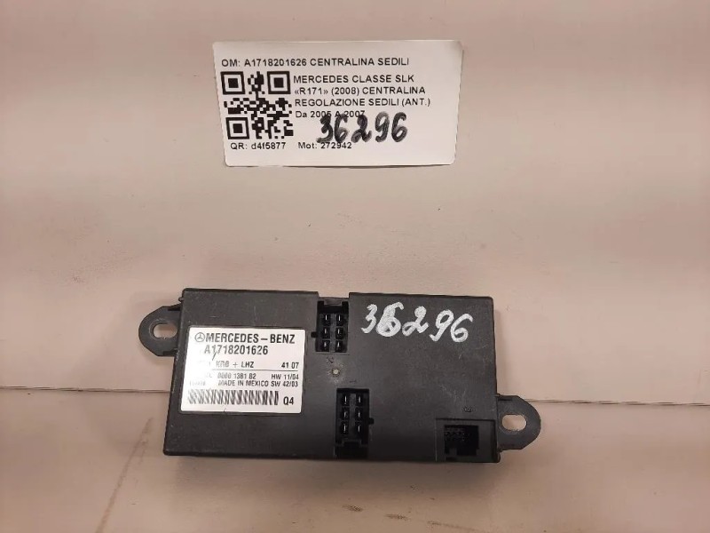 Centralina Regolazione Sedili ANT A1718201626 CENTRALINA SEDILI Mercedes Classe SLK R171 2008