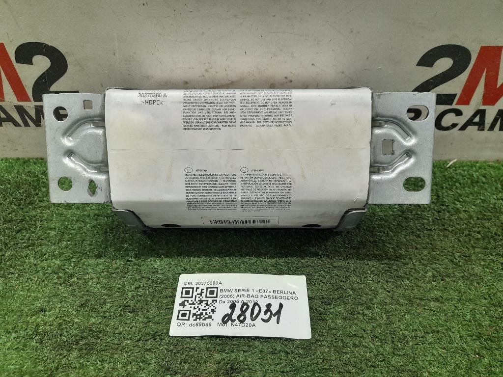Air-bag Passeggero 30375380A Bmw Serie 1 E87 Berlina 2005