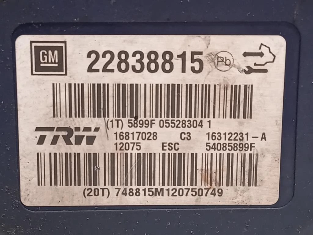 Pompa ABS ANT 22838815 Opel Insignia A 2013