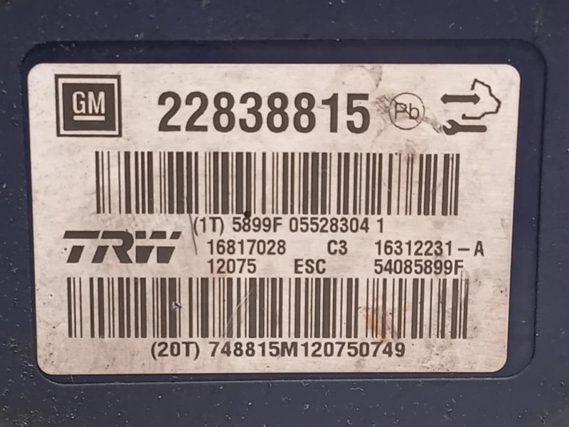 Pompa ABS ANT 22838815 Opel Insignia A 2013