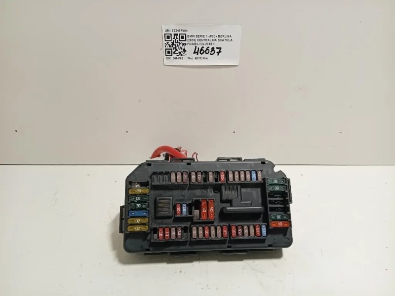 Centralina Scatola Fusibili 922487904 Bmw Serie 1 F20 Berlina 2015