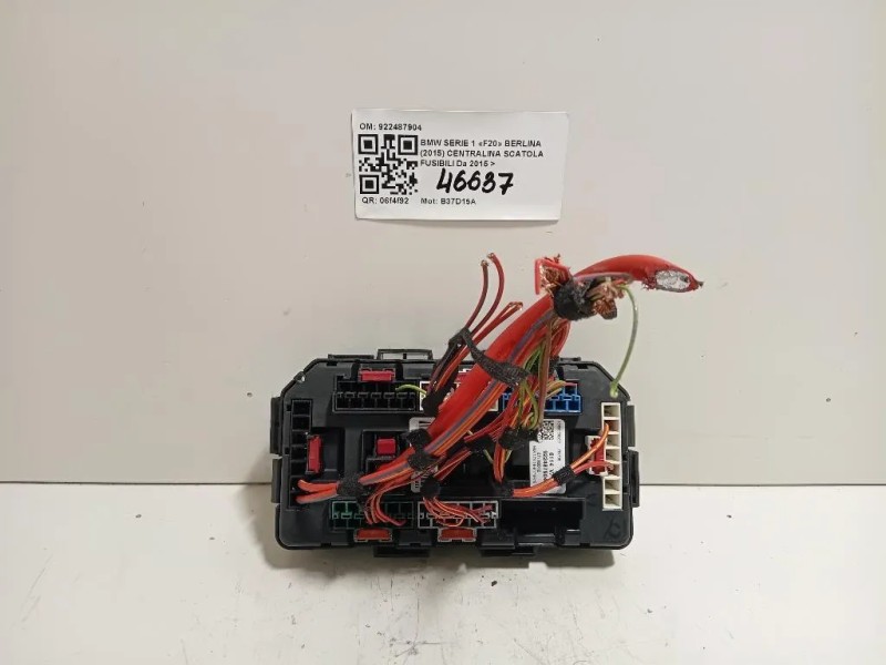 Centralina Scatola Fusibili 922487904 Bmw Serie 1 F20 Berlina 2015