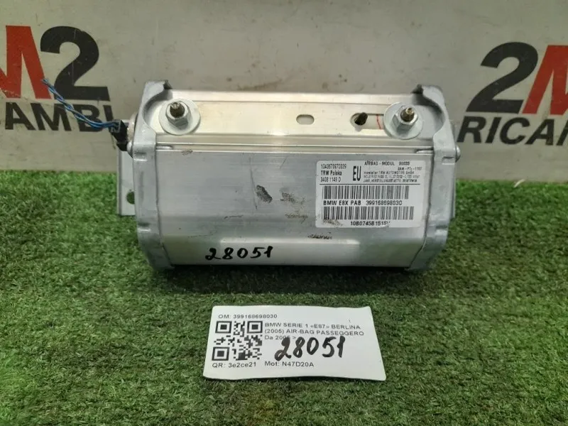 Air-bag Passeggero 399168698030 Bmw Serie 1 E87 Berlina 2005