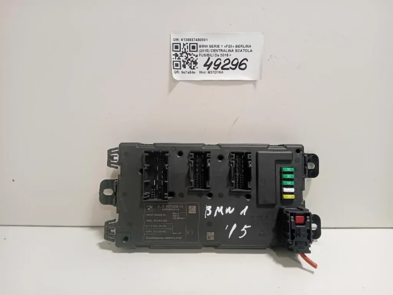 Centralina Scatola Fusibili 6135937450801 Bmw Serie 1 F20 Berlina 2015