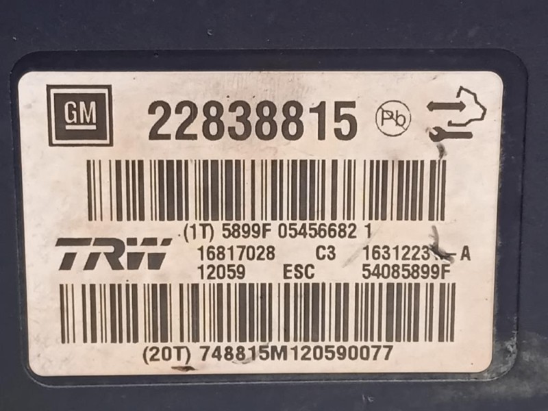 Pompa ABS ANT 22838815 Opel Insignia A 2013