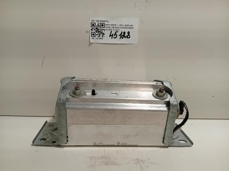Air-bag Passeggero 39916869802L Bmw Serie 1 E87 Berlina 2005