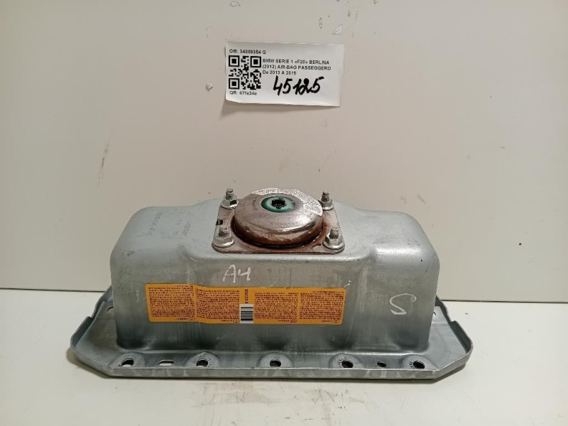 Air-bag Passeggero 34089354 G Bmw Serie 1 F20 Berlina 2012
