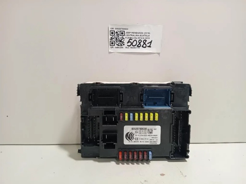 Centralina Scatola Fusibili 00520780630 Jeep Renegade 2015