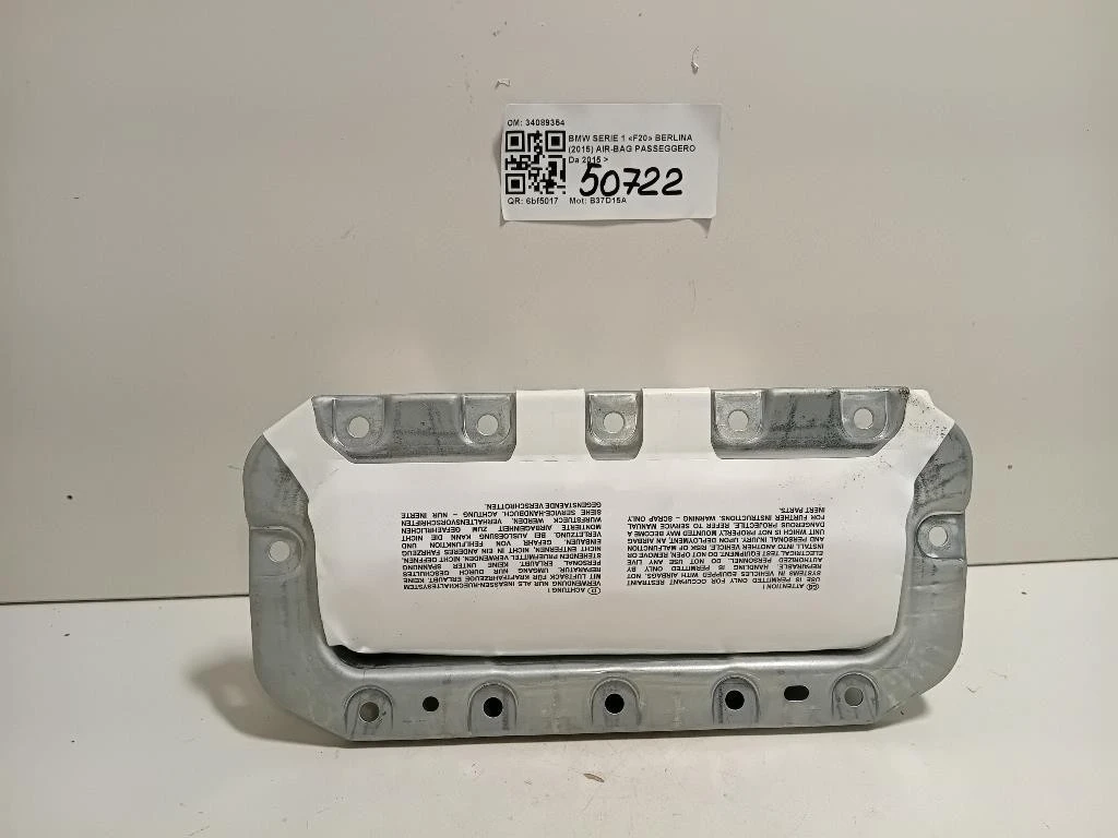Air-bag Passeggero 34089354 Bmw Serie 1 F20 Berlina 2015