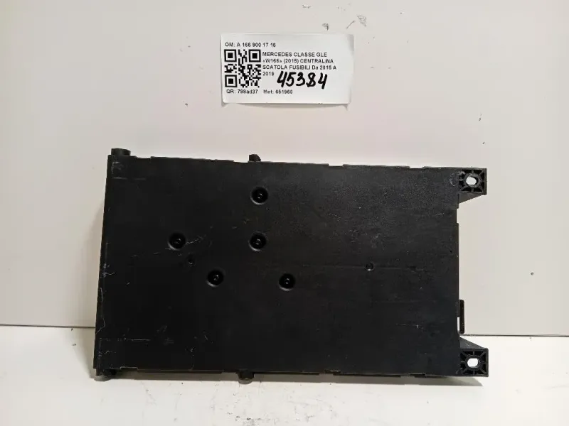 Centralina Scatola Fusibili A 166 900 17 16 Mercedes Classe GLE W166 2015