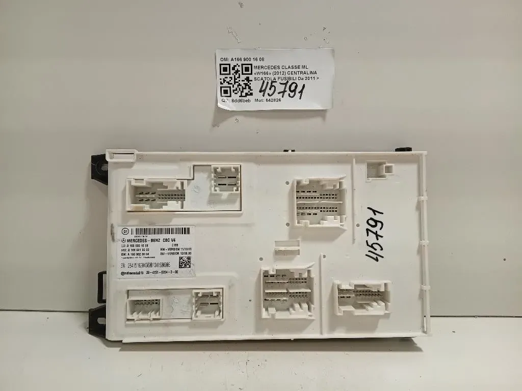 Centralina Scatola Fusibili A166 900 16 08 Mercedes Classe ML W166 2012