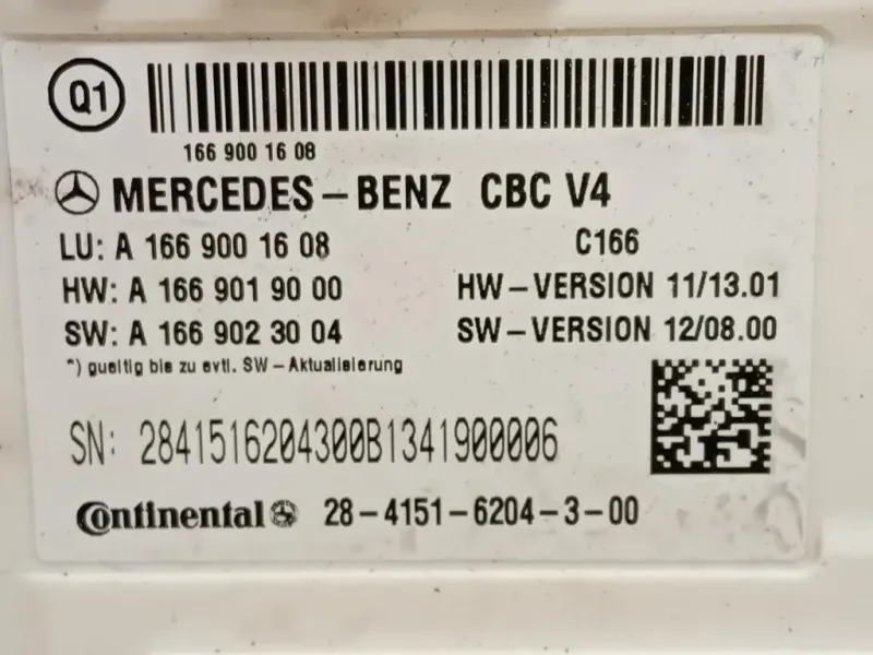 Centralina Scatola Fusibili A166 900 16 08 Mercedes Classe ML W166 2012