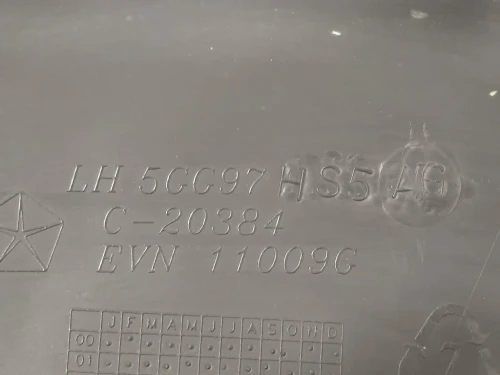 Modanatura Paracolpi Passaruota ANT SX 5GG97HS5 Jeep Cherokee III 2002