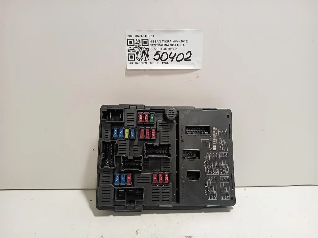 Centralina Scatola Fusibili 284B7 1HR6A Nissan Micra IV 2013