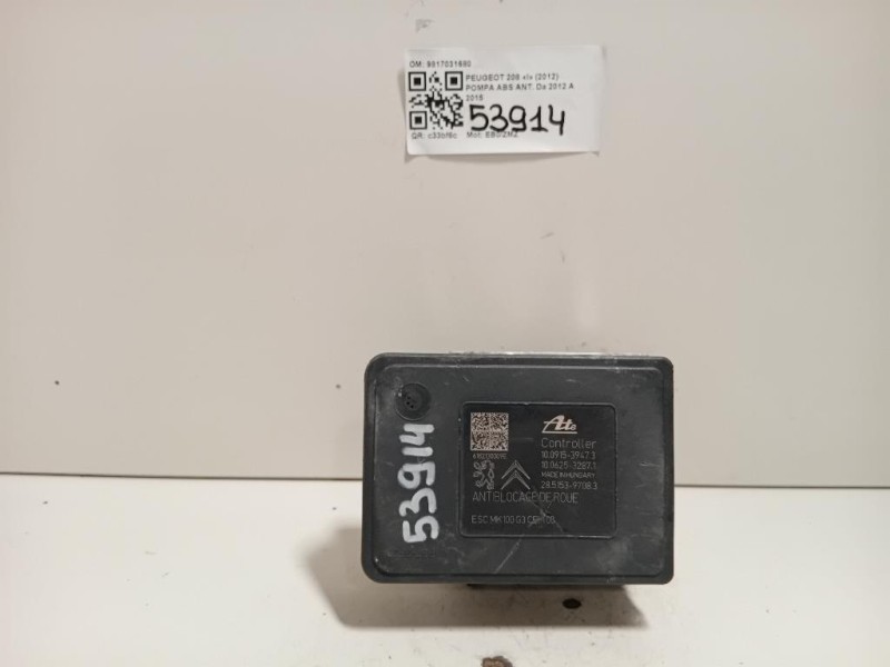 Pompa ABS ANT 9817031680 Peugeot 208 I 2012