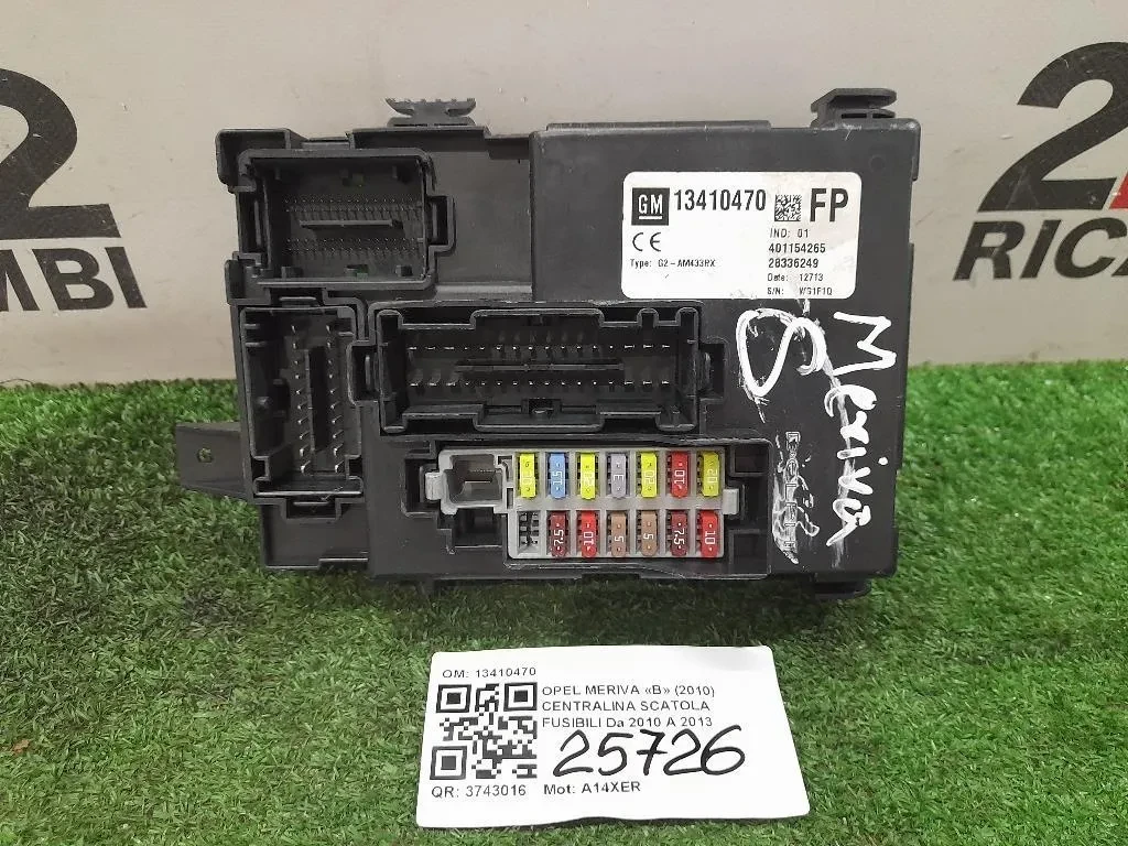 Centralina Scatola Fusibili 13410470 Opel Meriva B 2010