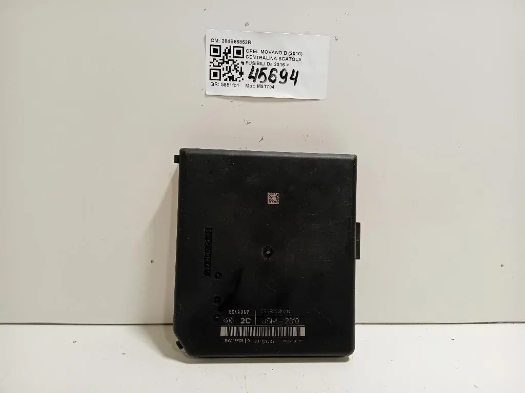Centralina Scatola Fusibili 284B66852R Opel Movano B 2010