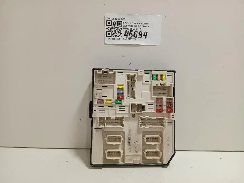 Centralina Scatola Fusibili 284B66852R Opel Movano B 2010