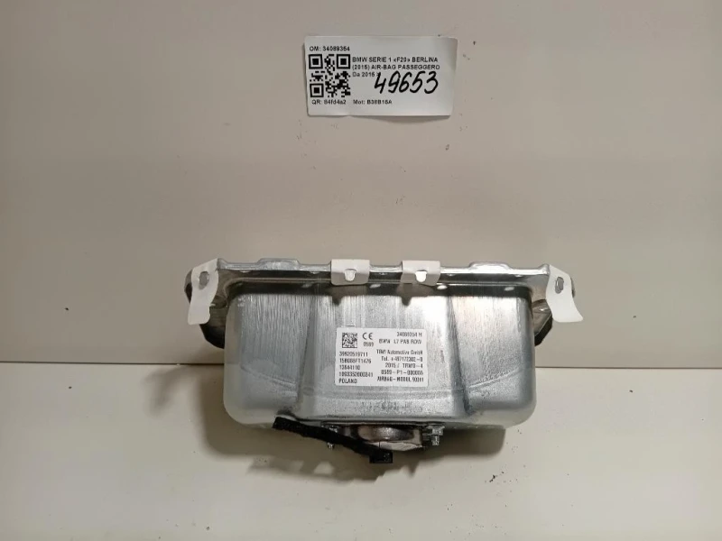 Air-bag Passeggero 34089354 Bmw Serie 1 F20 Berlina 2015