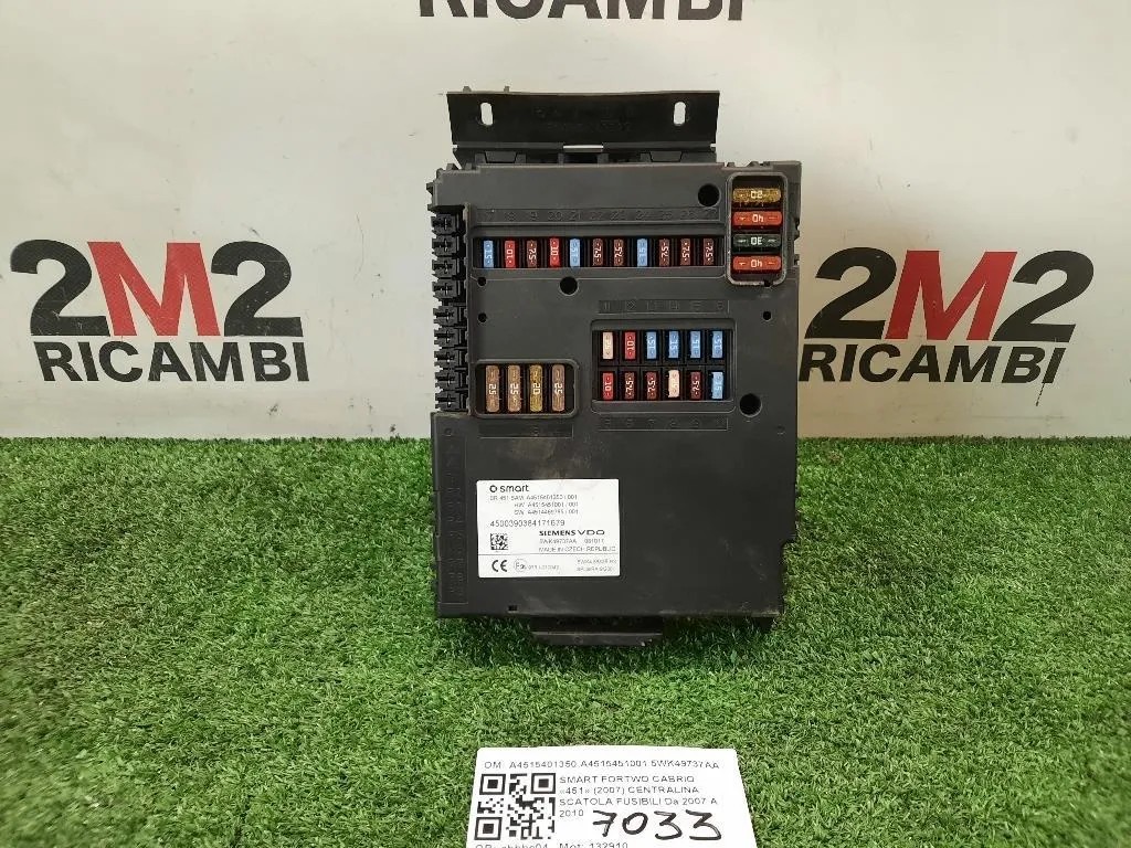 Centralina Scatola Fusibili A4515401350 A4515451001 5WK49737AA Smart Fortwo Cabrio 451 2007