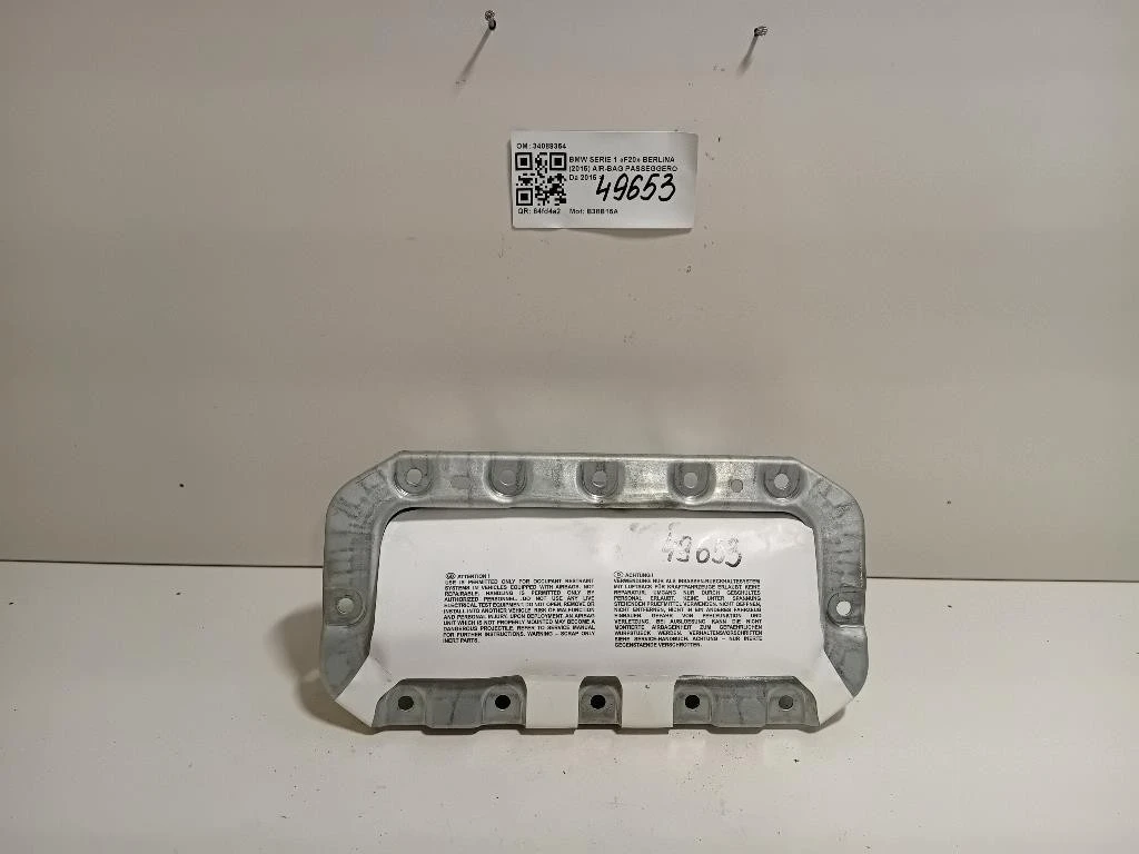 Air-bag Passeggero 34089354 Bmw Serie 1 F20 Berlina 2015