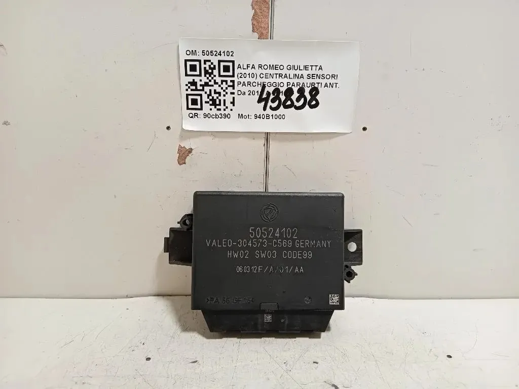 Centralina Sensori Parcheggio Paraurti ANT 50524102 Alfa Romeo Giulietta 2010