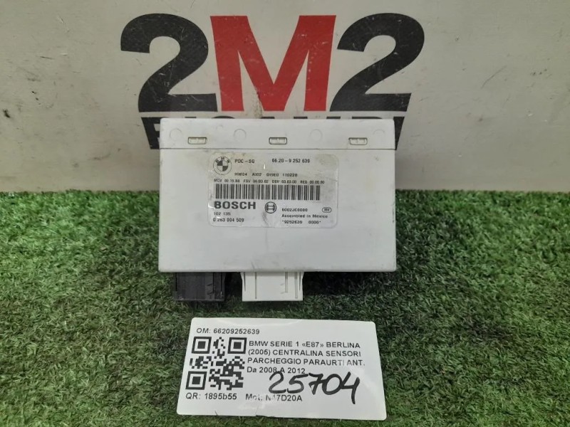 Centralina Sensori Parcheggio Paraurti ANT 66209252639 Bmw Serie 1 E87 Berlina 2005