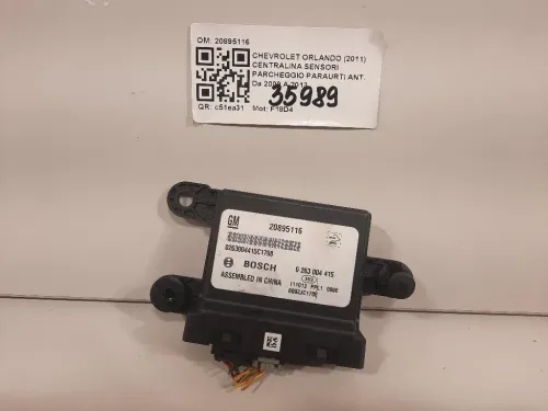 Centralina Sensori Parcheggio Paraurti ANT 20895116 Chevrolet Orlando 2011
